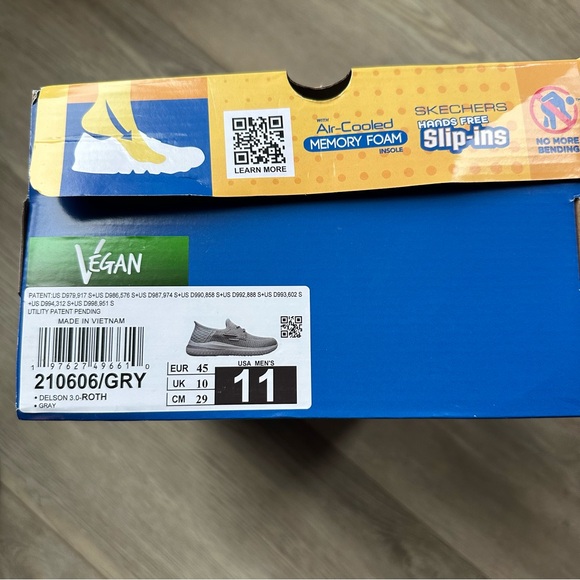 Skechers Men's Gray Casual Slip On Shoes - Picture 5 of 6